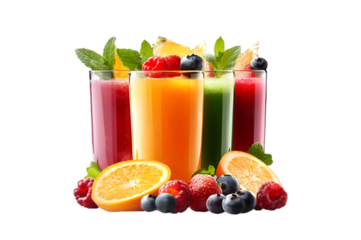 refreshing-fruit-juices-with-fresh-berries-on-a-transparent-background-free-png